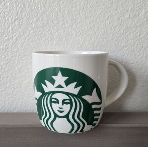 Starbucks 2017 Mug White Green Coffee Tea Soup Cup Classic Mermaid Logo 14oz